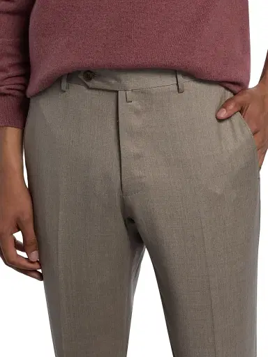Saks Fifth Avenue Men's COLLECTION Basic Wool Dress Trousers | Thumbnail 6 Saks Fifth Avenue Men's COLLECTION Basic Wool Dress Trousers | Thumbnail 6