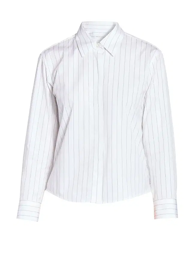 Dries Van Noten Women's Boxy Mini Striped Cotton Shirt - Navy