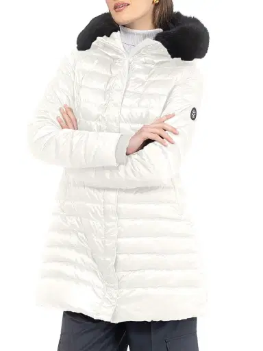 Gorski Women's Apres-Ski Jacket with Detachable Toscana Lamb Hood Trim | Thumbnail 3