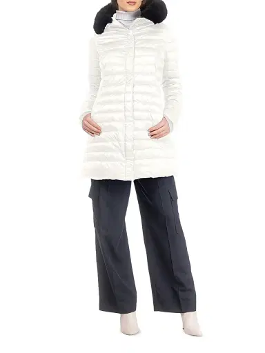 Gorski Women's Apres-Ski Jacket with Detachable Toscana Lamb Hood Trim | Thumbnail 5