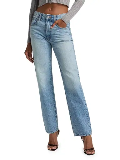 SLVRLAKE Women's Kendra High-Rise Straight Jeans | Thumbnail 3 SLVRLAKE Women's Kendra High-Rise Straight Jeans | Thumbnail 3