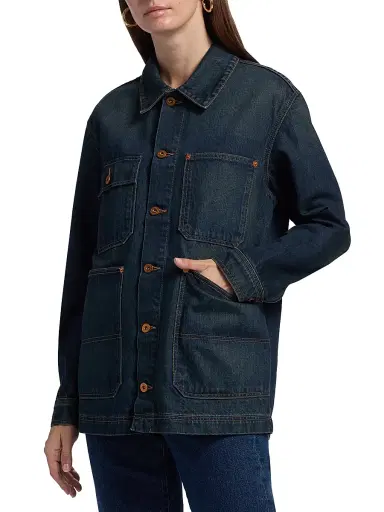 SLVRLAKE Women's Worker Dark-Wash Denim Jacket - Shakey Ground | Thumbnail 4