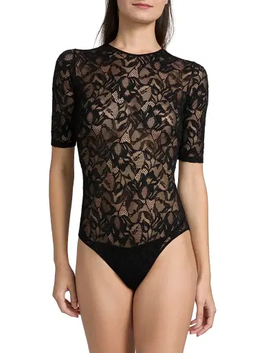 Kiki de Montparnasse Women's Sophie Stretch Lace Bodysuit - Black - Size Medium | Thumbnail 5
