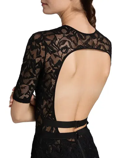 Kiki de Montparnasse Women's Sophie Stretch Lace Bodysuit - Black - Size Medium | Thumbnail 6