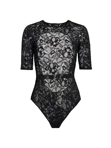 Kiki de Montparnasse Women's Sophie Stretch Lace Bodysuit - Black - Size Medium | Thumbnail 1