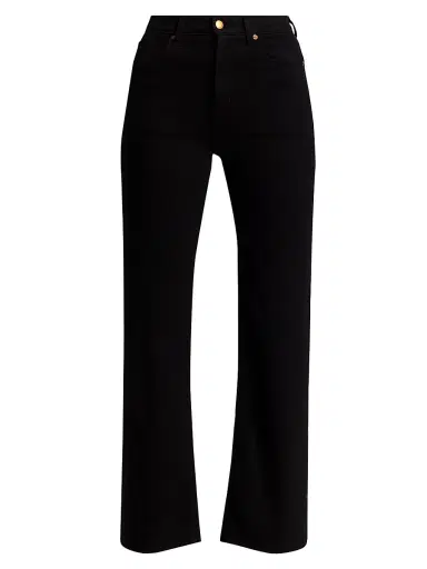 Jamie Haller Women's The Crease Relaxed-Flare Jeans - Black | Thumbnail 1