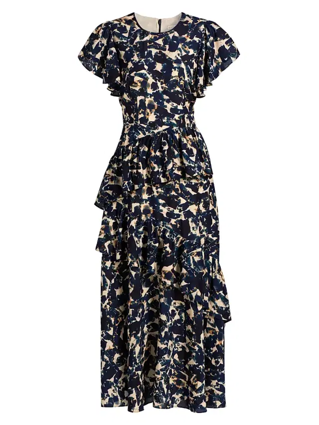 Marie Oliver Women's Quinby Abstract-Print Maxi Dress - Pyrite