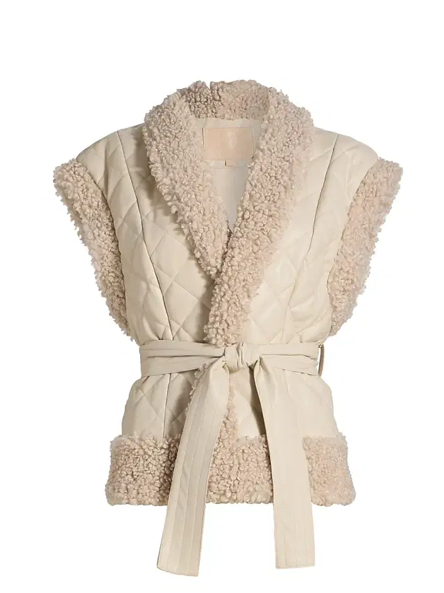 Marie Oliver Women's Beatrice Quilted Tie-Waist Vest - Polar