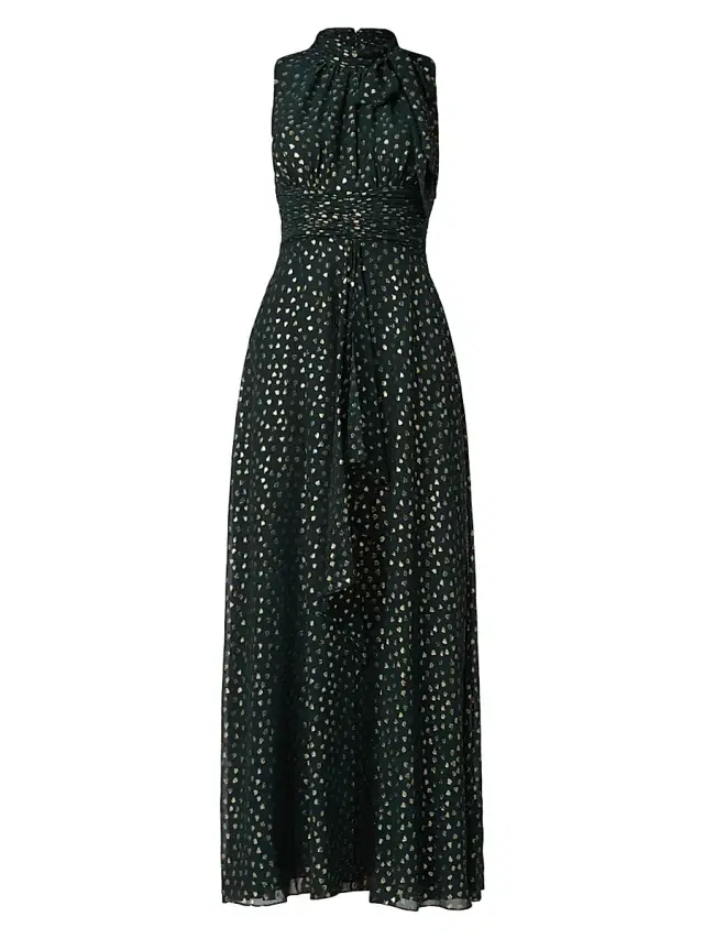 Shoshanna Women's Faye Embellished Maxi Dress - Emerald Gold