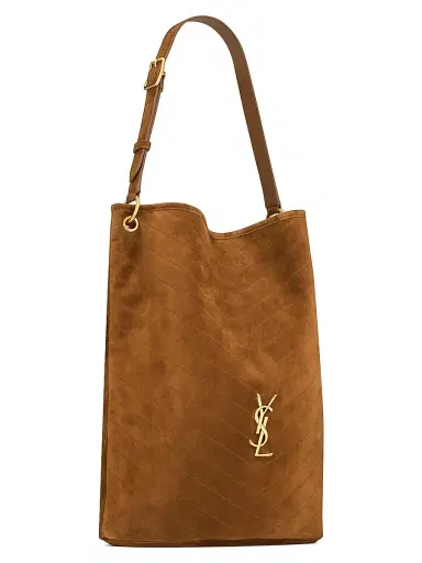 Saint Laurent Women's Niki Supple Bucket in Suede - Caramel Cognac | Thumbnail 2 Saint Laurent Women's Niki Supple Bucket in Suede - Caramel Cognac | Thumbnail 2