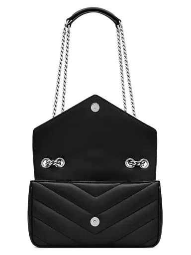 Saint Laurent Women's Loulou Small Shoulder Bag in Matelassé Lambskin - Noir | Thumbnail 2 Saint Laurent Women's Loulou Small Shoulder Bag in Matelassé Lambskin - Noir | Thumbnail 2