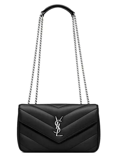Saint Laurent Women's Loulou Small Shoulder Bag in Matelassé Lambskin - Noir | Thumbnail 1 Saint Laurent Women's Loulou Small Shoulder Bag in Matelassé Lambskin - Noir | Thumbnail 1