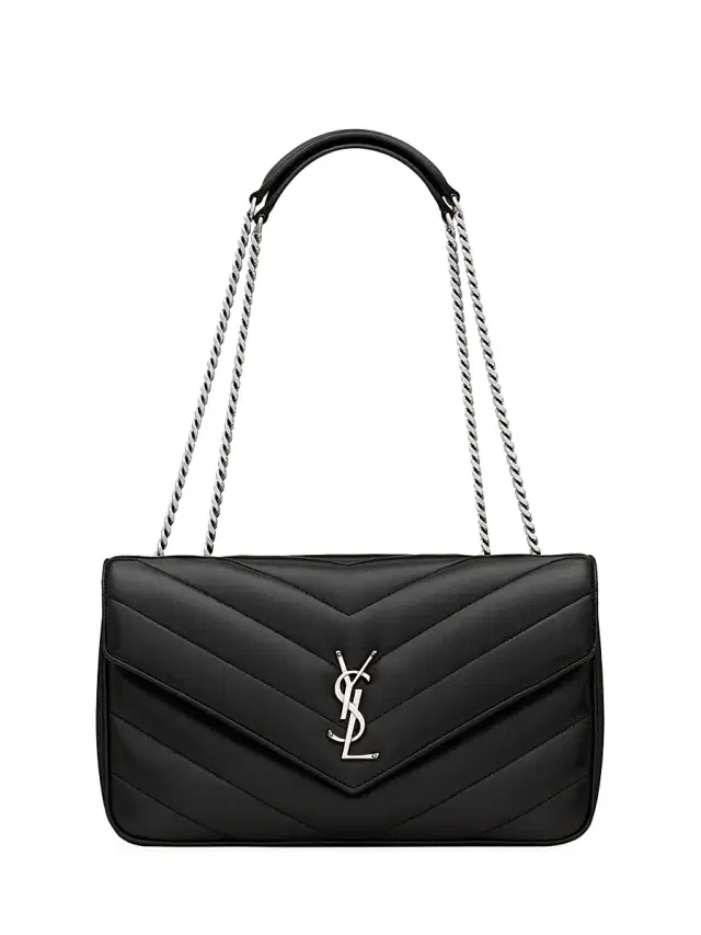 Saint Laurent Women's Loulou  in Matelasse Lambskin Leather Shoulder Bag - Noir