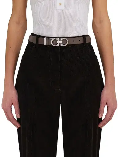Ferragamo Women's Gancini Reversible Leather Belt | Thumbnail 2