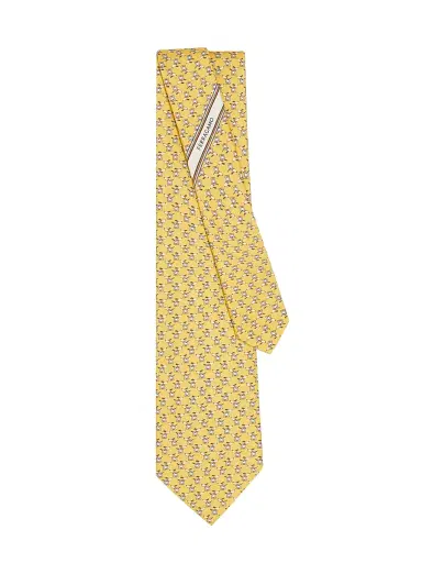 Ferragamo Men's Oreste Woven Silk Tie | Thumbnail 3