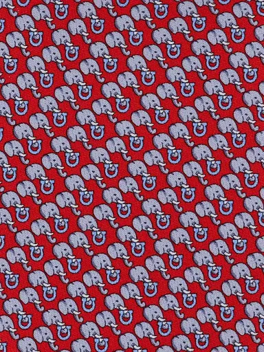 Ferragamo Men's Aris Elephant-Print Silk Tie | Thumbnail 4