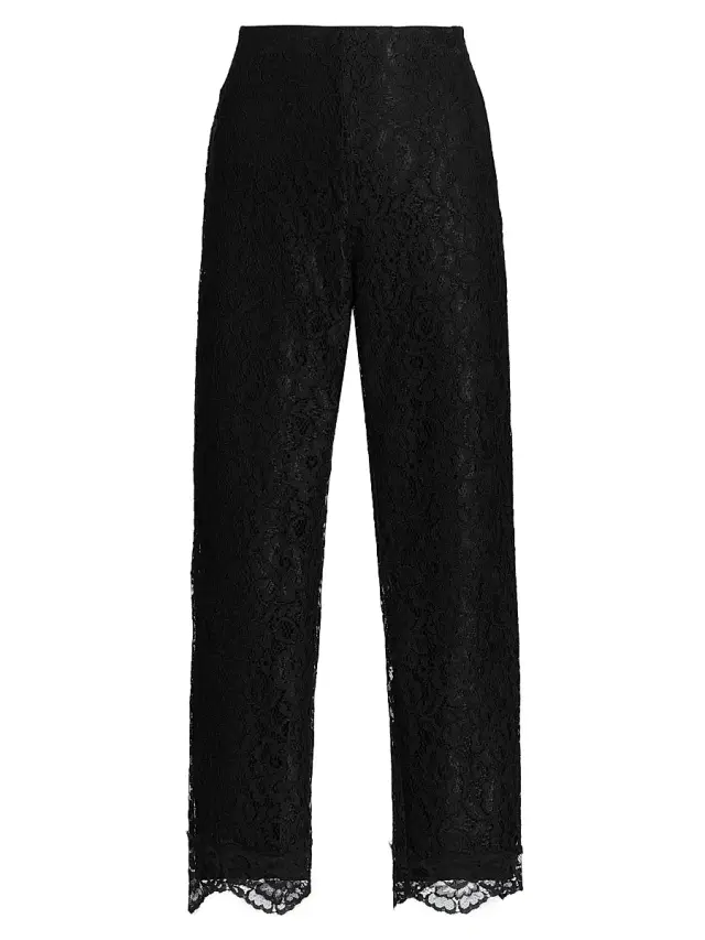 Chiara Boni La Petite Robe Women's Brett Lace Straight-Leg Pants - Black