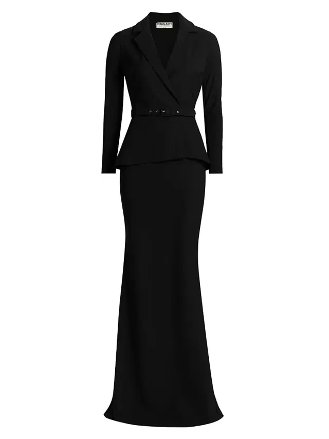 Chiara Boni La Petite Robe Women's Thadira Jersey V-Neck Gown - Black