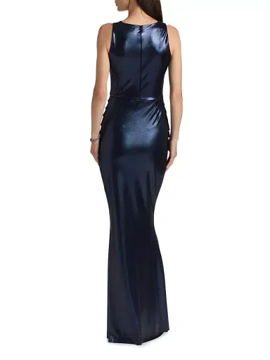Chiara Boni La Petite Robe Women's Zari Splendid Metallic Jersey Gown | Thumbnail 5