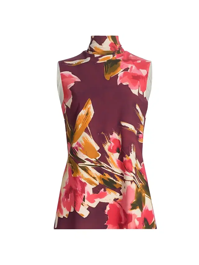 Chiara Boni La Petite Robe Women's Dila Floral Jersey Tieneck Top