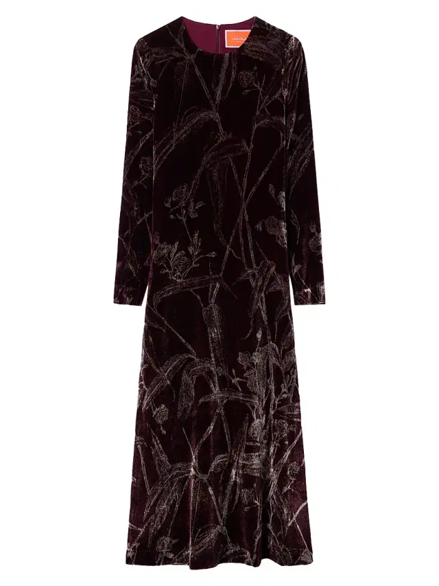 La DoubleJ Women's Long Sleeve Swing Dress - Bamboo Burgundy