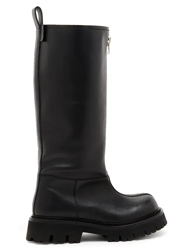 Moschino Women's 40MM Zip-Front Leather Boots - Black