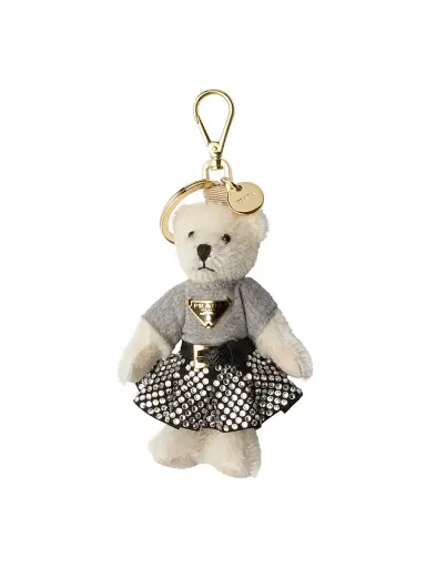 Prada Teddy Bag Charm with Metal Ring | Thumbnail 1