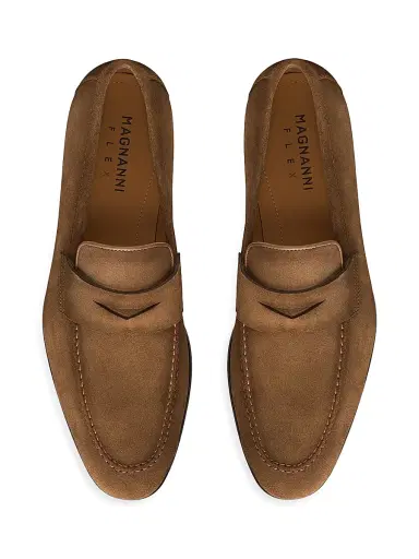 Magnanni Men's Diezma II Suede Penny Loafers - Castoro Suede - Size 12 | Thumbnail 7