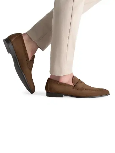 Magnanni Men's Diezma II Suede Penny Loafers - Castoro Suede - Size 12 | Thumbnail 9