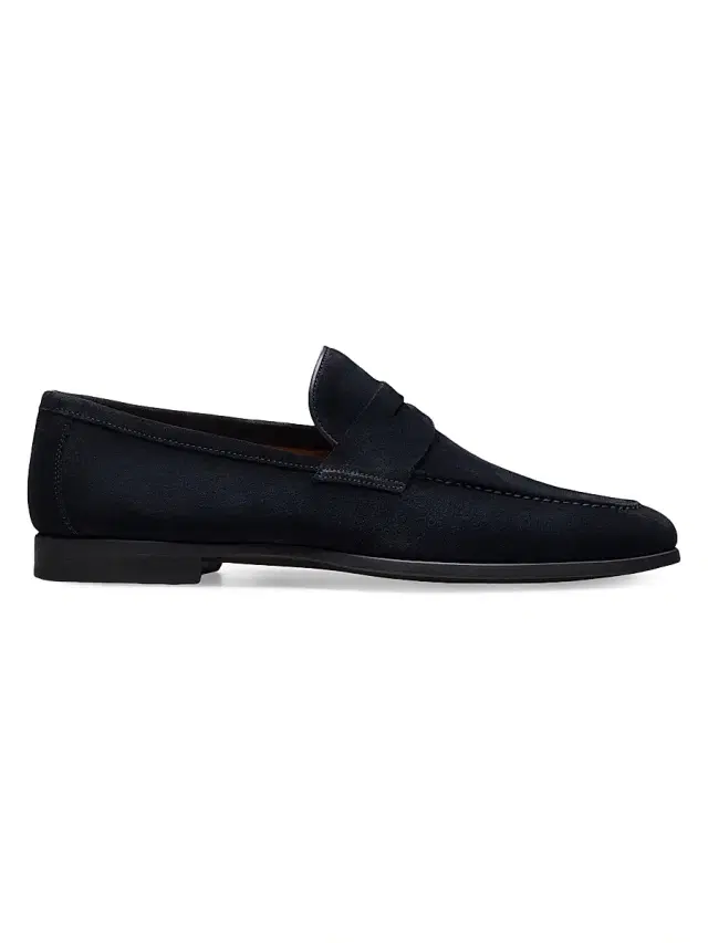 Magnanni Men's Diezma II Suede Penny Loafers - Castoro Suede