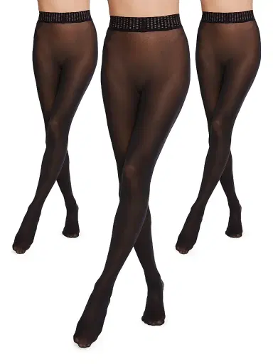 Wolford Women's 3-Pack Fatal 50 Tights - Black - Size Large | Thumbnail 2 Wolford Women's 3-Pack Fatal 50 Tights - Black - Size Large | Thumbnail 2