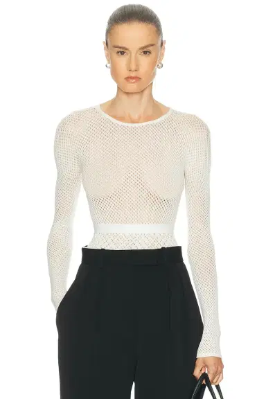 WARDROBE.NYC X Rosie Huntington-Whiteley Web Bodysuit | Thumbnail 1 WARDROBE.NYC X Rosie Huntington-Whiteley Web Bodysuit | Thumbnail 1