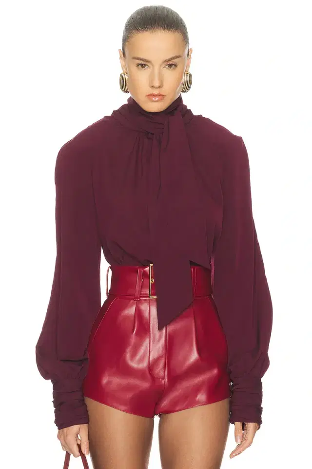 Rowen Rose Tie Neck Blouse