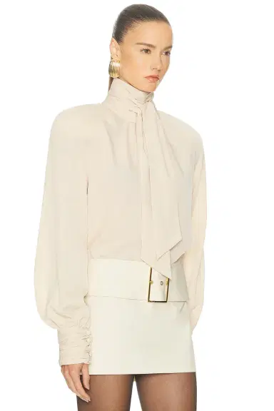 Rowen Rose Tie Neck Blouse | Thumbnail 2