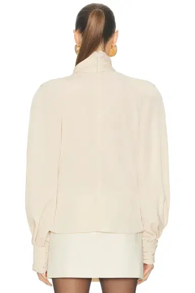Rowen Rose Tie Neck Blouse | Thumbnail 3
