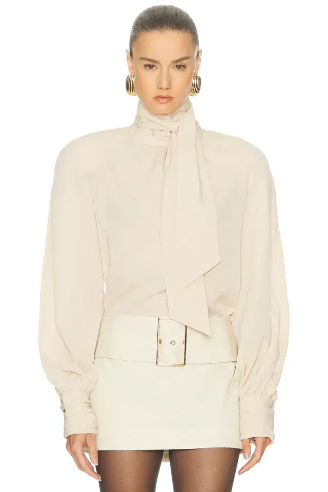 Rowen Rose Tie Neck Blouse