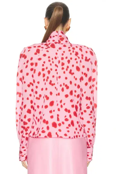 Rowen Rose Tie Neck Blouse | Thumbnail 3