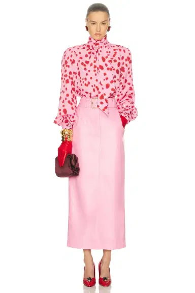 Rowen Rose Tie Neck Blouse | Thumbnail 4