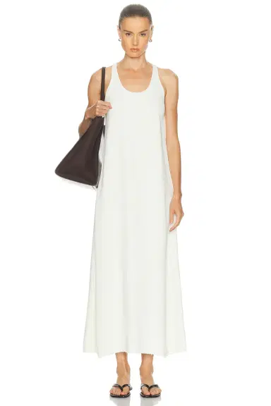 TOTEME Scoop Neck Sablé Dress | Thumbnail 1