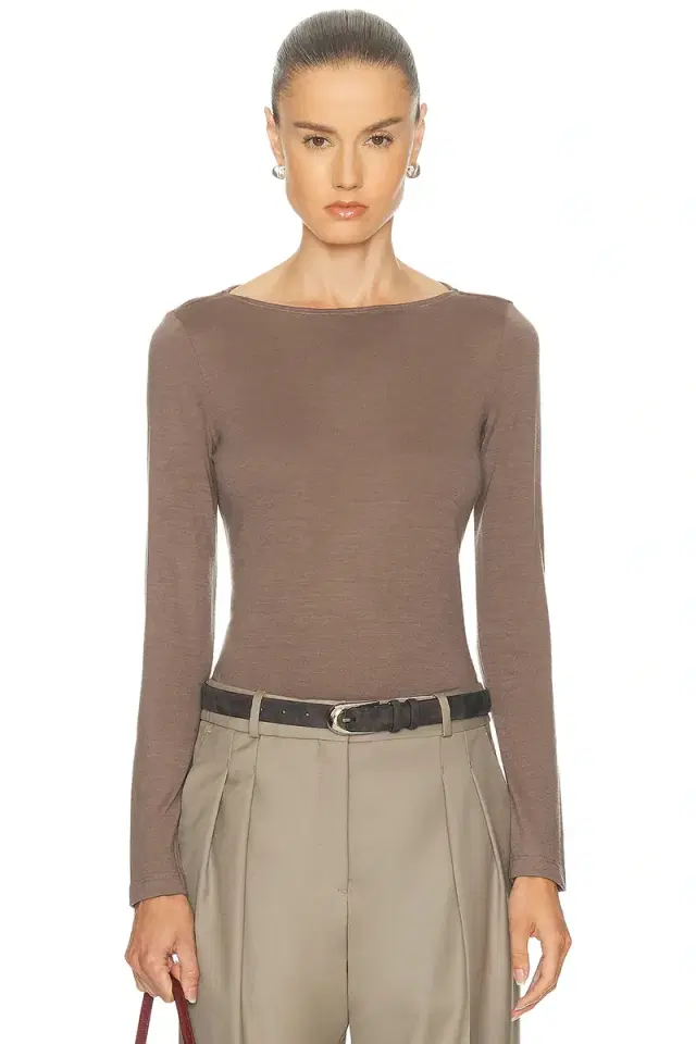 RENGGLI Long Sleeve Boatneck Tee