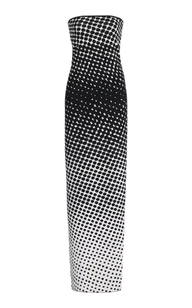Christopher John Rogers Wiggle-Dot Knit Maxi Column Dress | Thumbnail 1 Christopher John Rogers Wiggle-Dot Knit Maxi Column Dress | Thumbnail 1