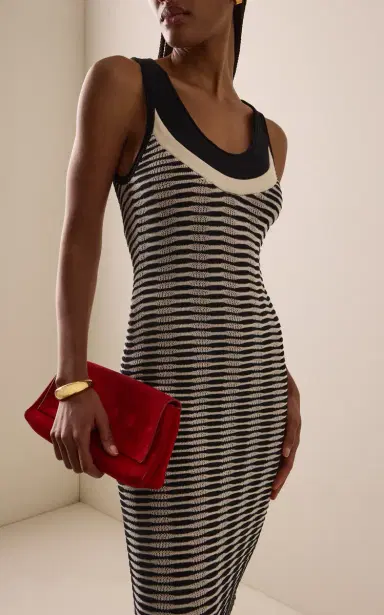 Christopher John Rogers Wave Knit Cotton Maxi Dress | Thumbnail 9