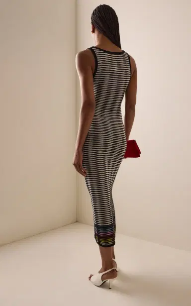 Christopher John Rogers Wave Knit Cotton Maxi Dress | Thumbnail 10