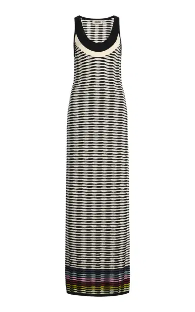Christopher John Rogers Wave Knit Cotton Maxi Dress | Thumbnail 1