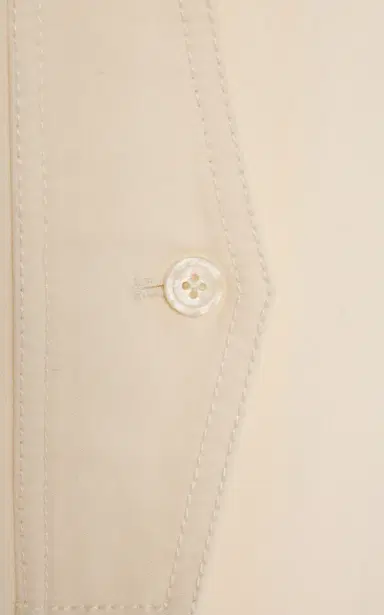 Christopher John Rogers Cotton Cargo Pants - Off-White | Thumbnail 4