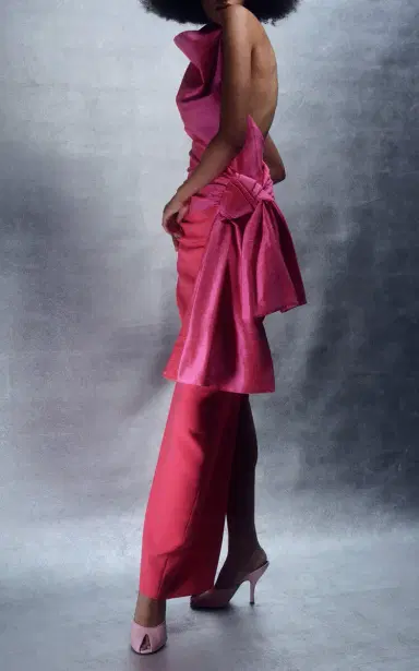 Christopher John Rogers Draped Crepe Maxi Skirt | Thumbnail 5