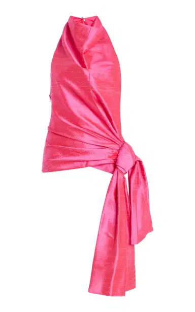 Christopher John Rogers Silk Sarong Top | Thumbnail 1 Christopher John Rogers Silk Sarong Top | Thumbnail 1