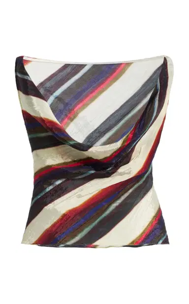 Christopher John Rogers Morris Striped Sheer Top | Thumbnail 11 Christopher John Rogers Morris Striped Sheer Top | Thumbnail 11