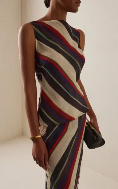 Christopher John Rogers Morris Striped Sheer Top | Thumbnail 8 Christopher John Rogers Morris Striped Sheer Top | Thumbnail 8