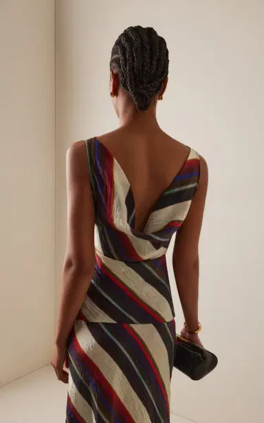 Christopher John Rogers Morris Striped Sheer Top | Thumbnail 10 Christopher John Rogers Morris Striped Sheer Top | Thumbnail 10